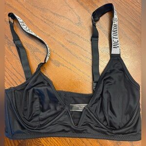 Victoria's Secret Black Bra with Logo Straps